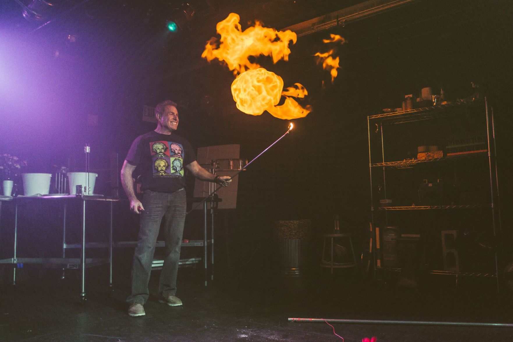 Expects some explosions and flames at David Maiullo's physics show